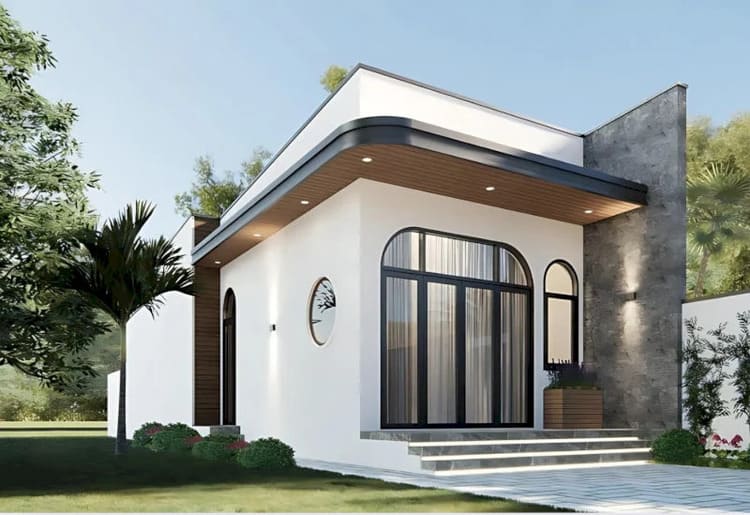 Mẫu thiết kế nhà cấp 4 3 phòng ngủ 100m2 5x20 đẹp, tối ưu diện tích