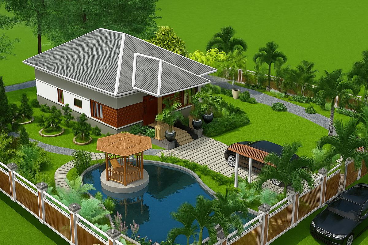 Bản vẽ nhà cấp 4 nông thôn lý tưởng cho người yêu thiên nhiên