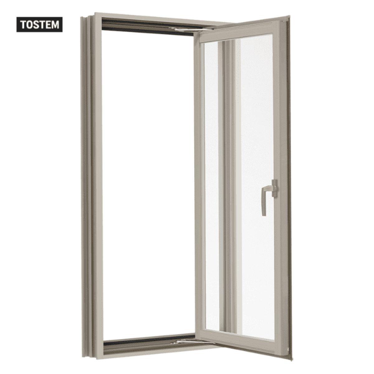 Bathroom door aluminium casement design with single-sash lock system