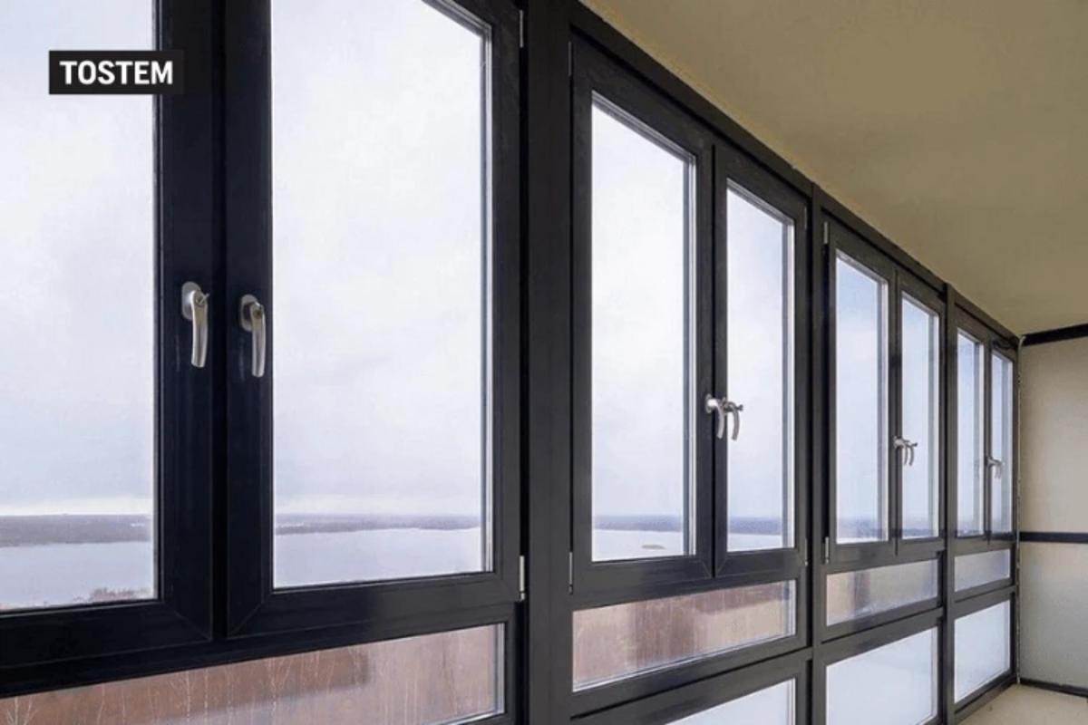 Beautiful aluminum and glass double casement window design