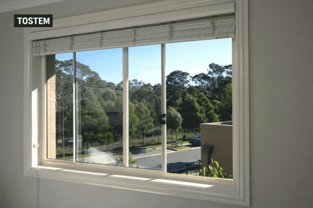 Bedroom design with aluminum glass window sound proof for comfort