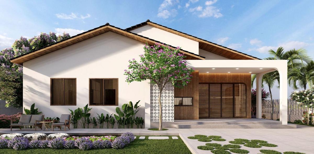 Bố trí hợp lý giúp nhà cấp 4 nông thôn 2 phòng ngủ tiện nghi, hợp phong thủy