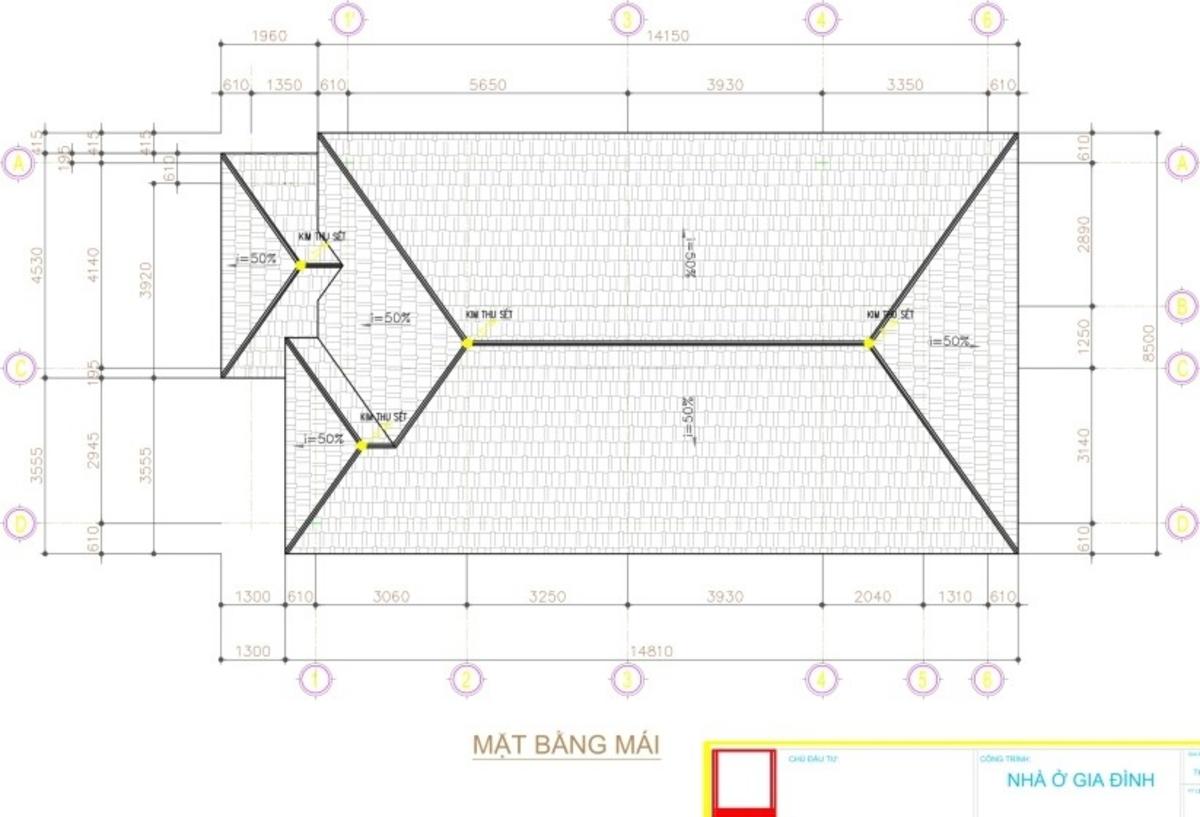 Cận cảnh bản vẽ nhà cấp 4 nông thôn phần mái Nhật tối ưu thẩm mỹ