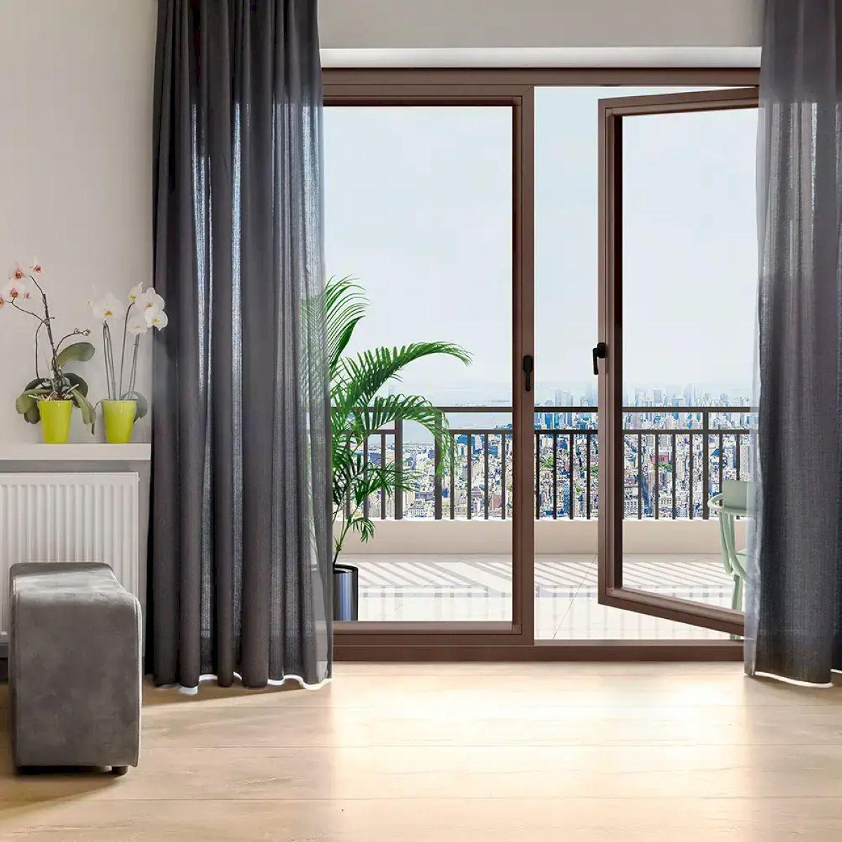 Compact almunium door is ideal for townhouses and studios.