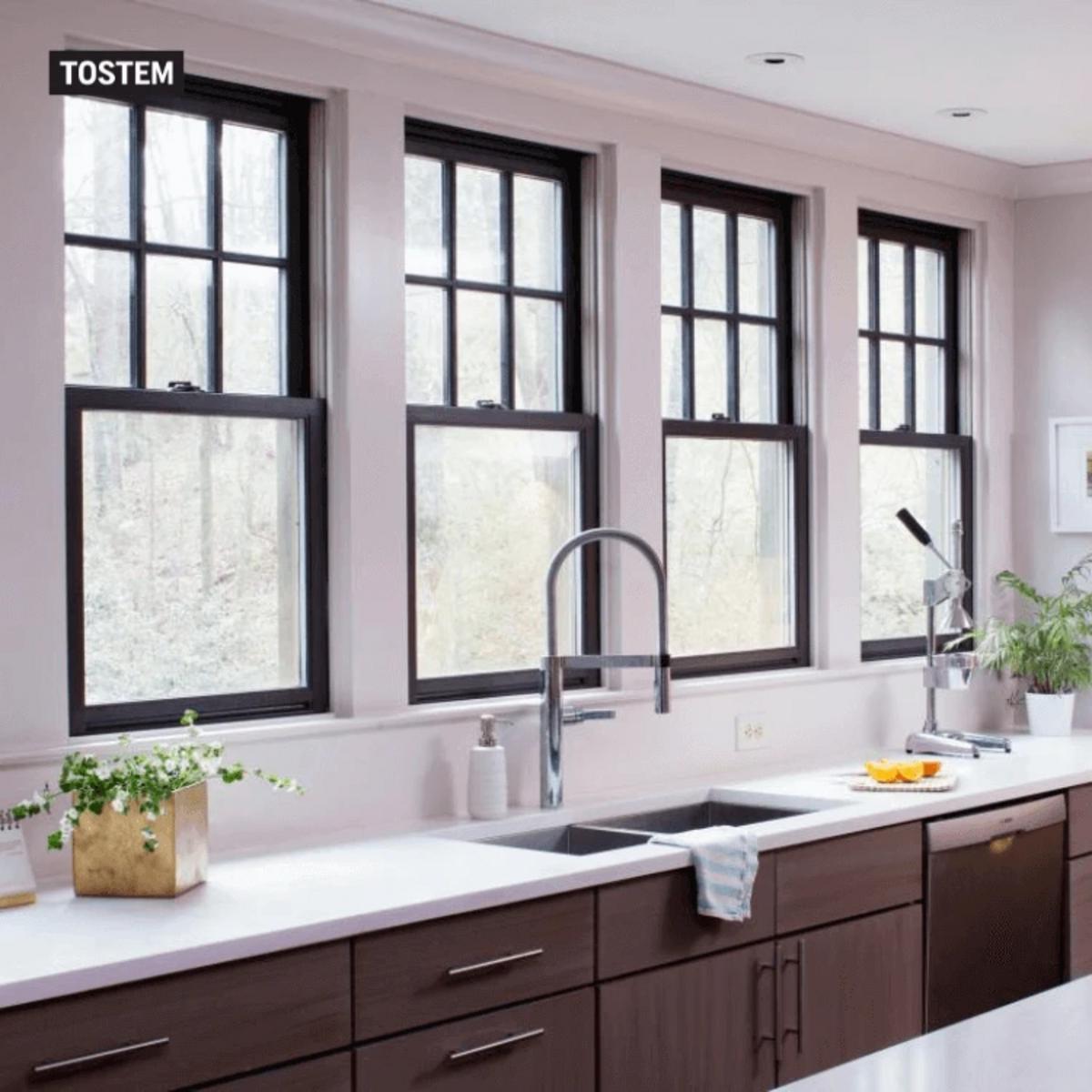 Contemporary vertical sliding windows door design images.