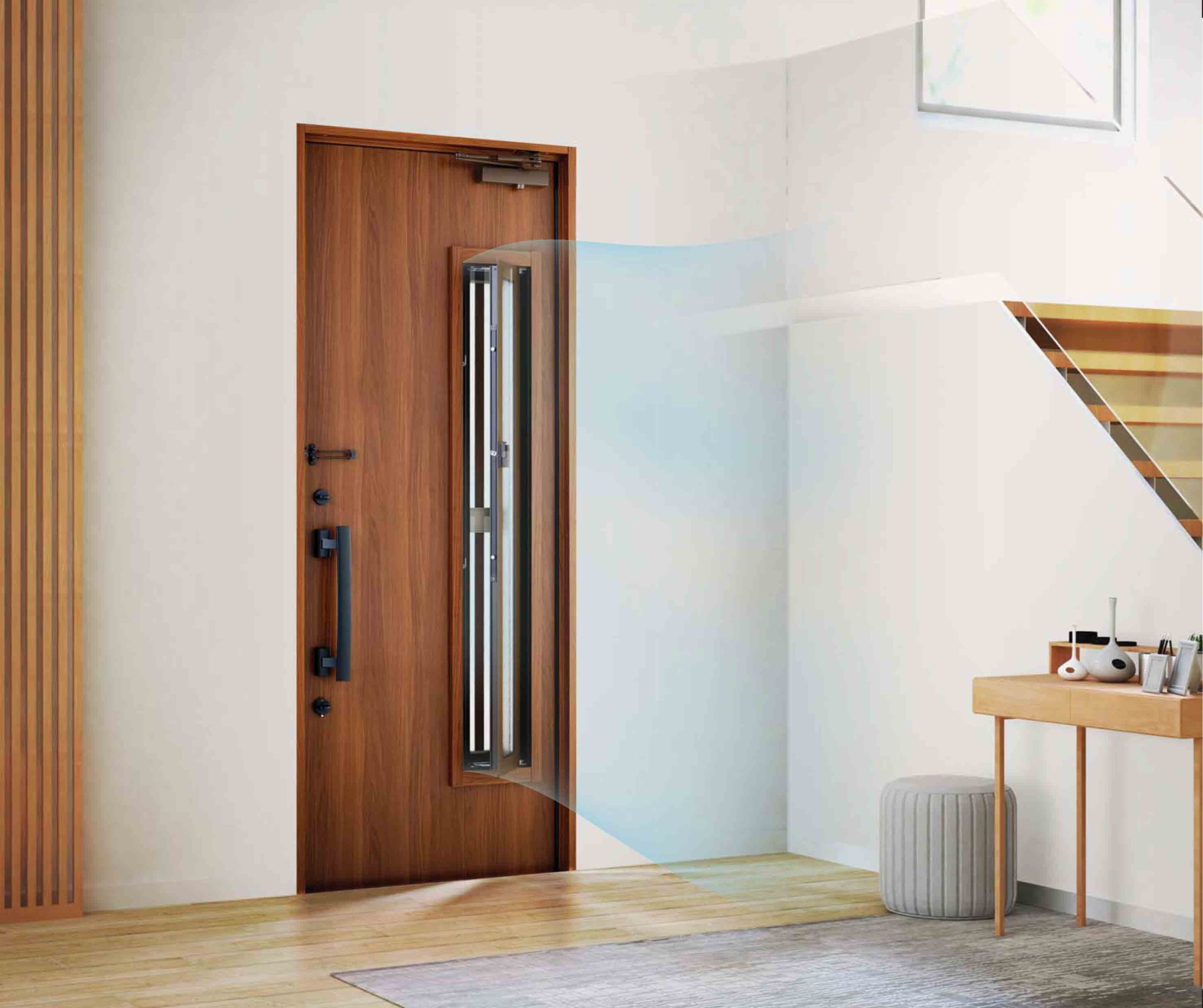 Cửa đi 1 cánh GIESTA AIRFLOW được tích hợp ô thông gió và lưới chắn côn trùng giúp giảm độ ẩm, khử mùi khó chịu cho không gian sống