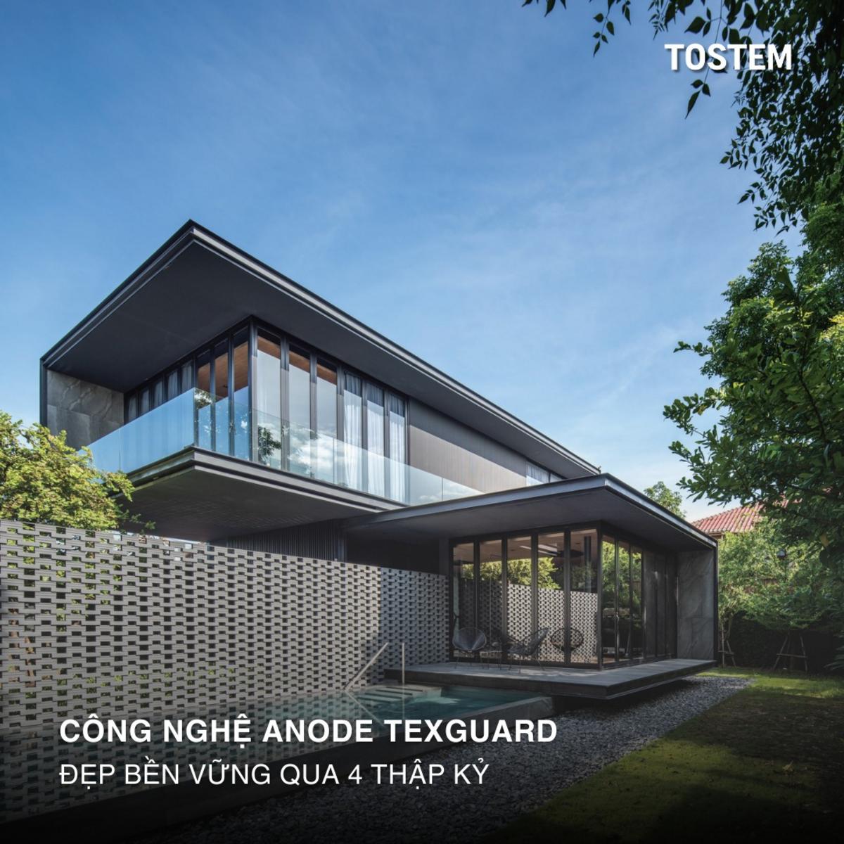 Cửa nhôm TOSTEM bền đẹp cho nhà cấp 4 nông thôn 2 phòng ngủ hiện đại