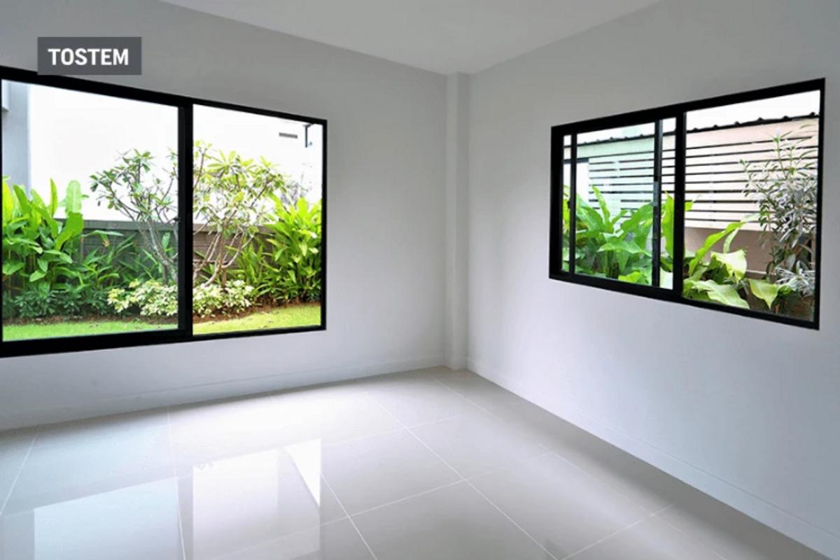 Elegant 2-panel aluminum new modern window design for light.