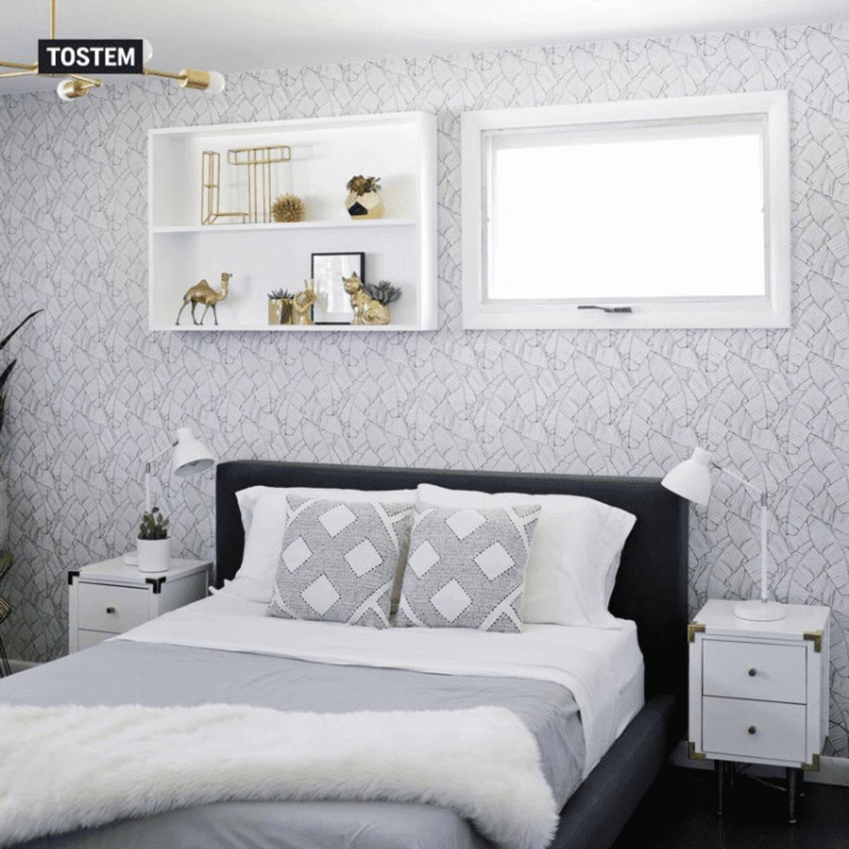 Elegant single-panel awning louvre window for bedrooms