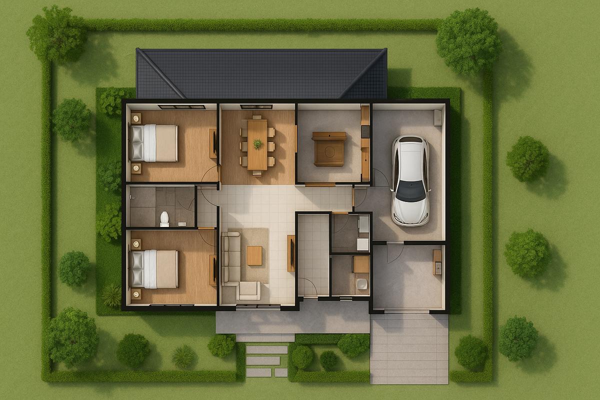 Gợi ý công năng khi thiết kế nhà mái nhật 1 tầng hợp lý và tiện nghi