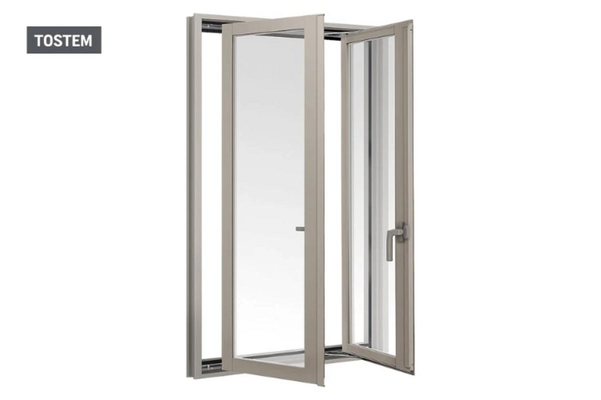 High-end 2-panel aluminum casement modern house window design.