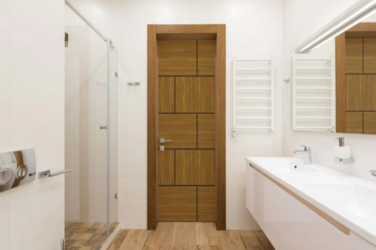 Kích thước cửa toilet cho nhà vệ sinh nhỏ có chiều rộng 69cm và chiều cao 198-214cm