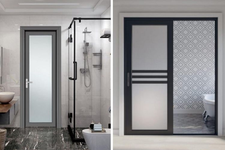 Cân nhắc kích thước cửa wc dựa theo chất liệu và loại cửa