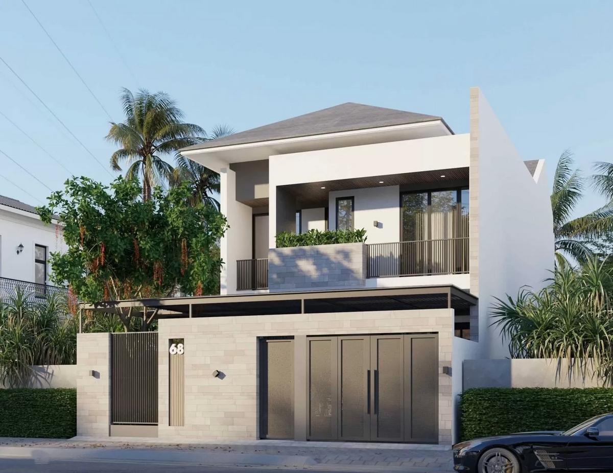 Kiến trúc nhà mái Nhật hai tầng hiện đại kiểu ống hài hòa thẩm mỹ và công năng