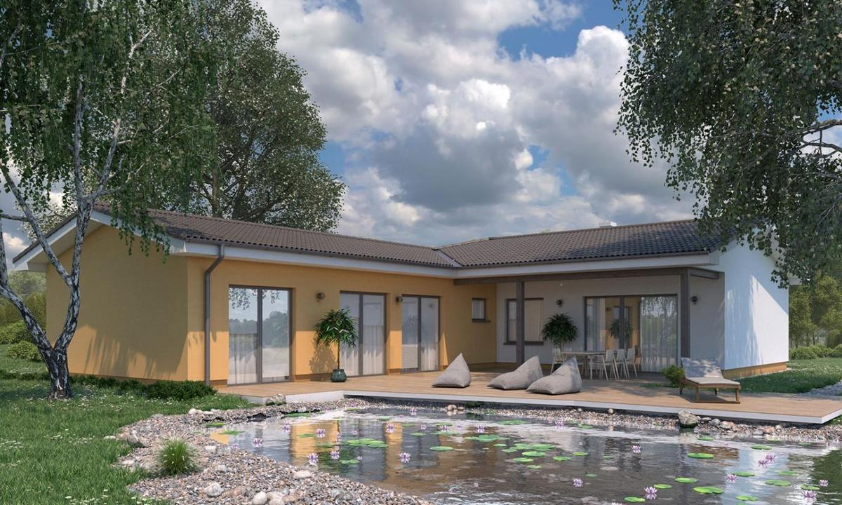 Kiểu mái Nhật nhà cấp 4 nông thôn chữ l giúp mặt tiền thanh thoát mềm mại