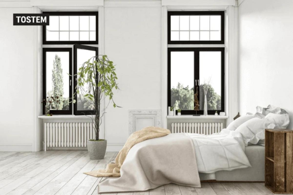 Luxurious aluminum window door design for modern bedrooms.