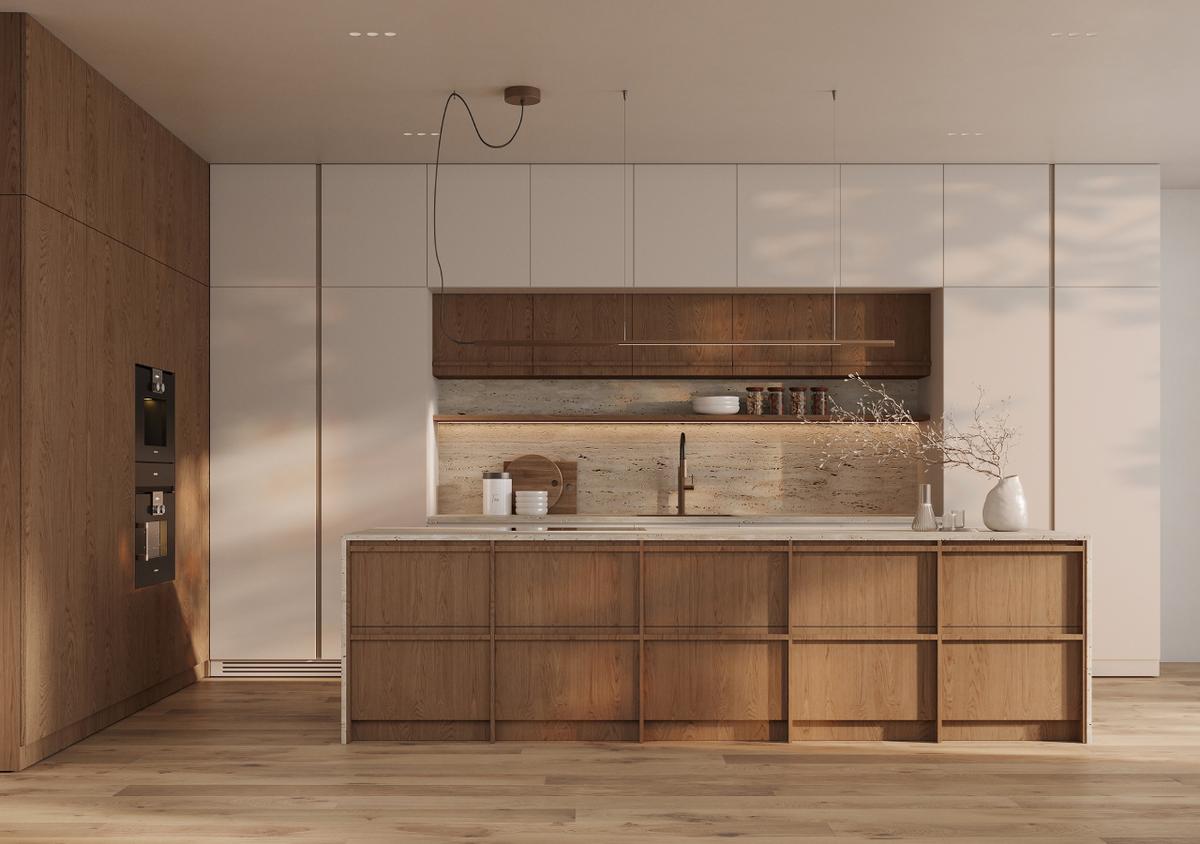 Mẫu nhà bếp đẹp đơn giản mang phong cách Nhật Bản thanh lịch