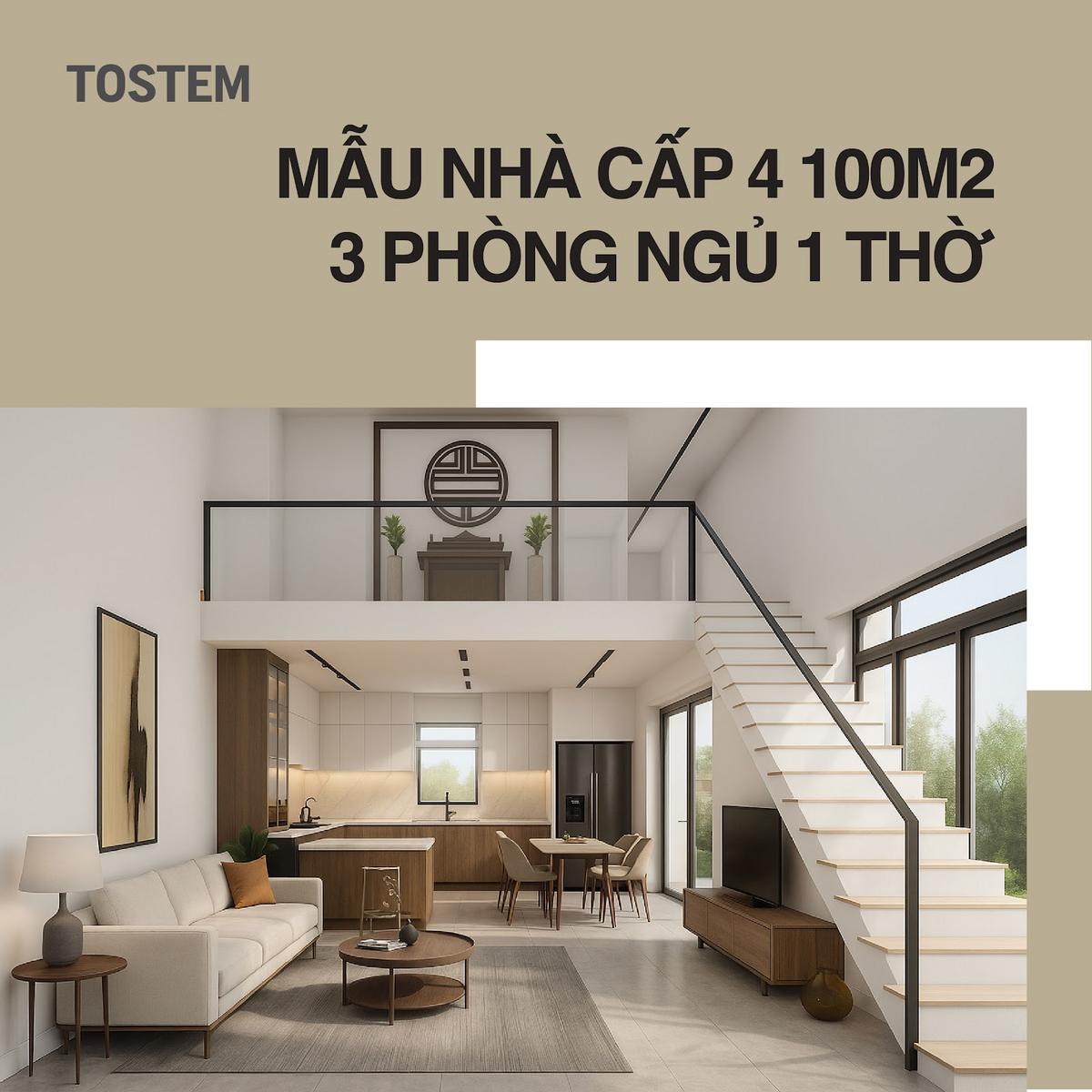 10+ Bản vẽ nhà cấp 4 3 phòng ngủ 100m² đẹp, hiện đại, tiết kiệm chi phí