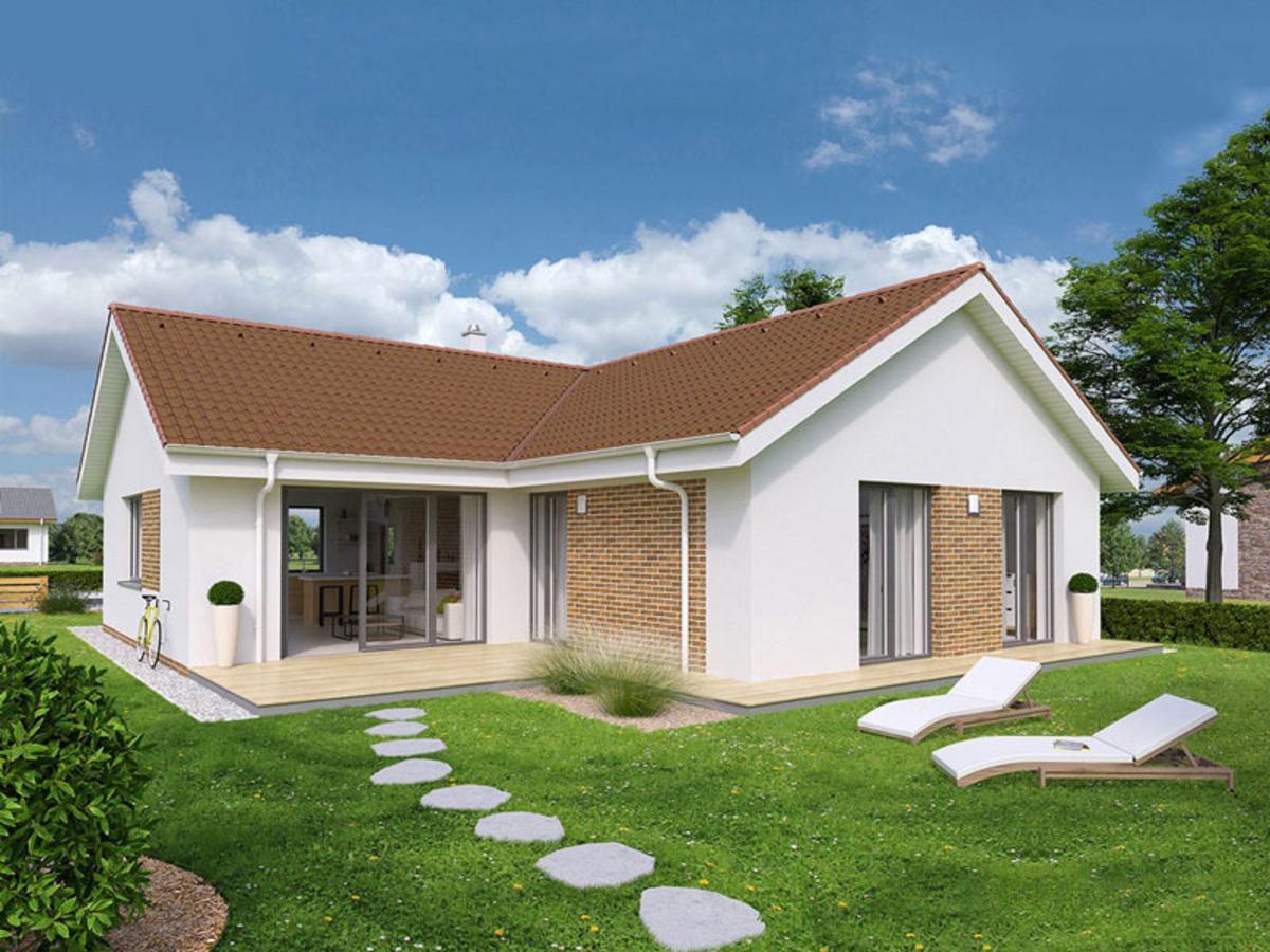 Mẫu nhà cấp 4 4 phòng ngủ 120m2 chữ L kết hợp linh hoạt nhiều phong cách