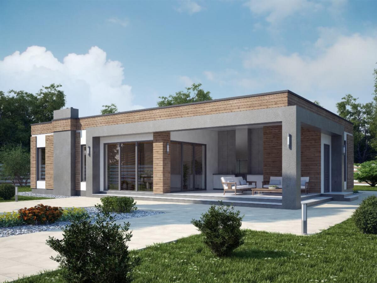 Mẫu nhà cấp 4 4 phòng ngủ 120m2 sân vườn thoáng đãng mở rộng tầm nhìn