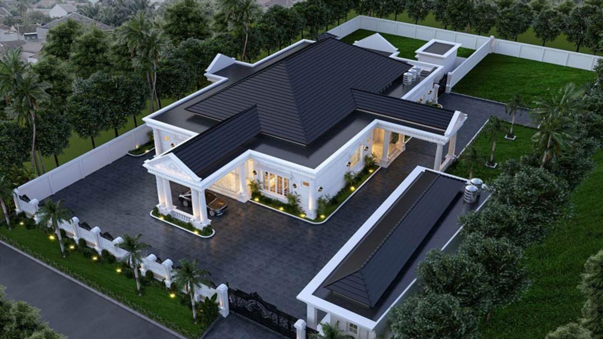 Mẫu nhà cấp 4 4 phòng ngủ 120m2 tân cổ điển bề thế, chắc chắn, đẳng cấp