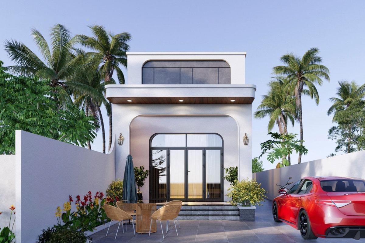 Mẫu nhà cấp 4 nông thôn 2 phòng ngủ có gác lửng nhỏ tối ưu công năng