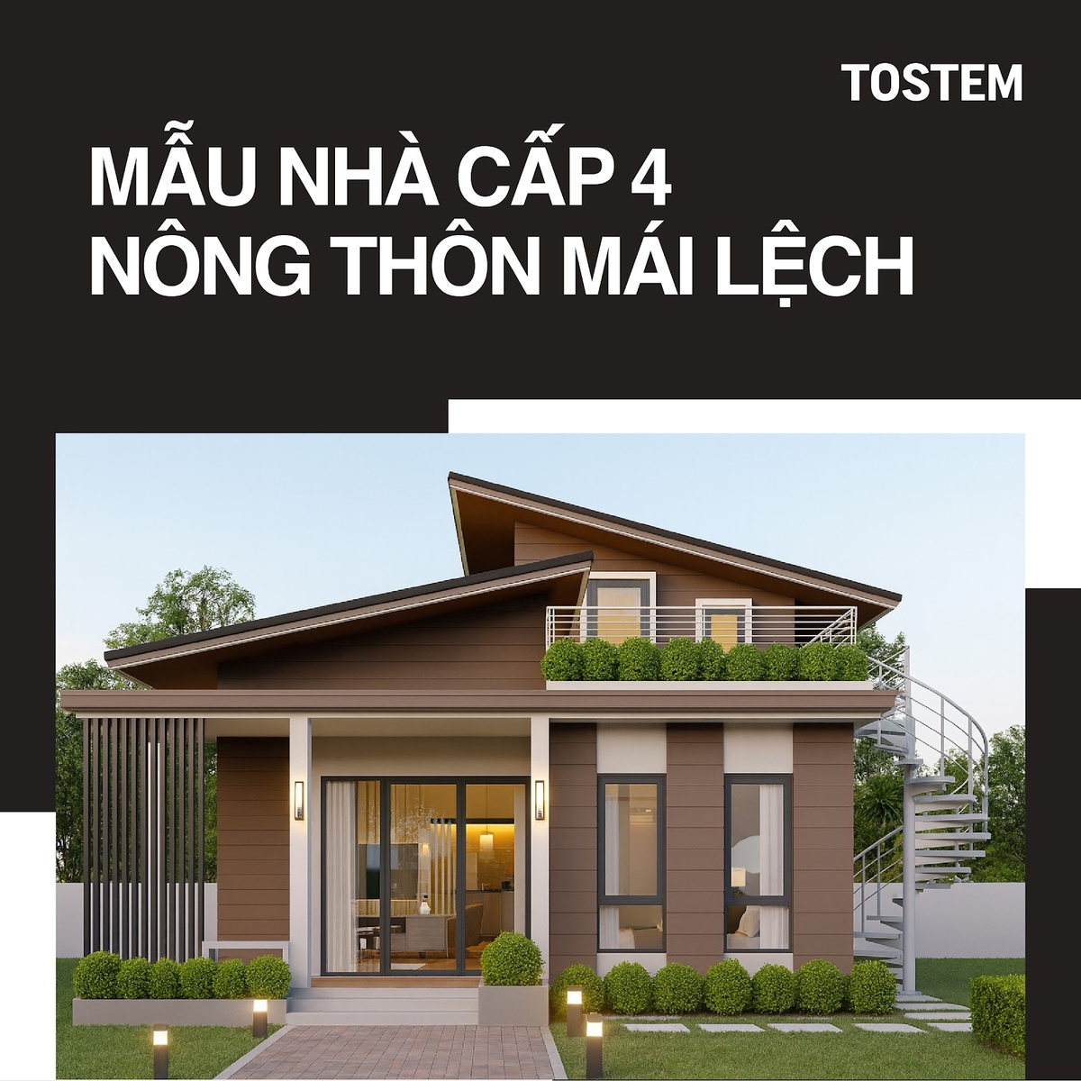 TOP 99+ mẫu nhà cấp 4 nông thôn mái lệch ấn tượng, chi phí hợp lý