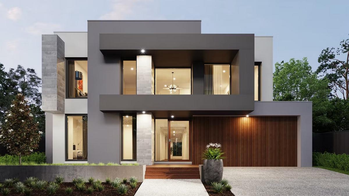Mẫu nhà không ban công mái bằng mang đến diện mạo tinh tế và vững chãi