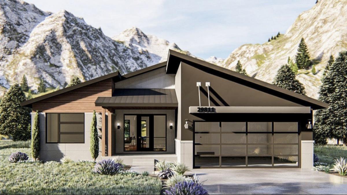 Mẫu nhà không ban công mái lệch sáng tạo, nổi bật không gian