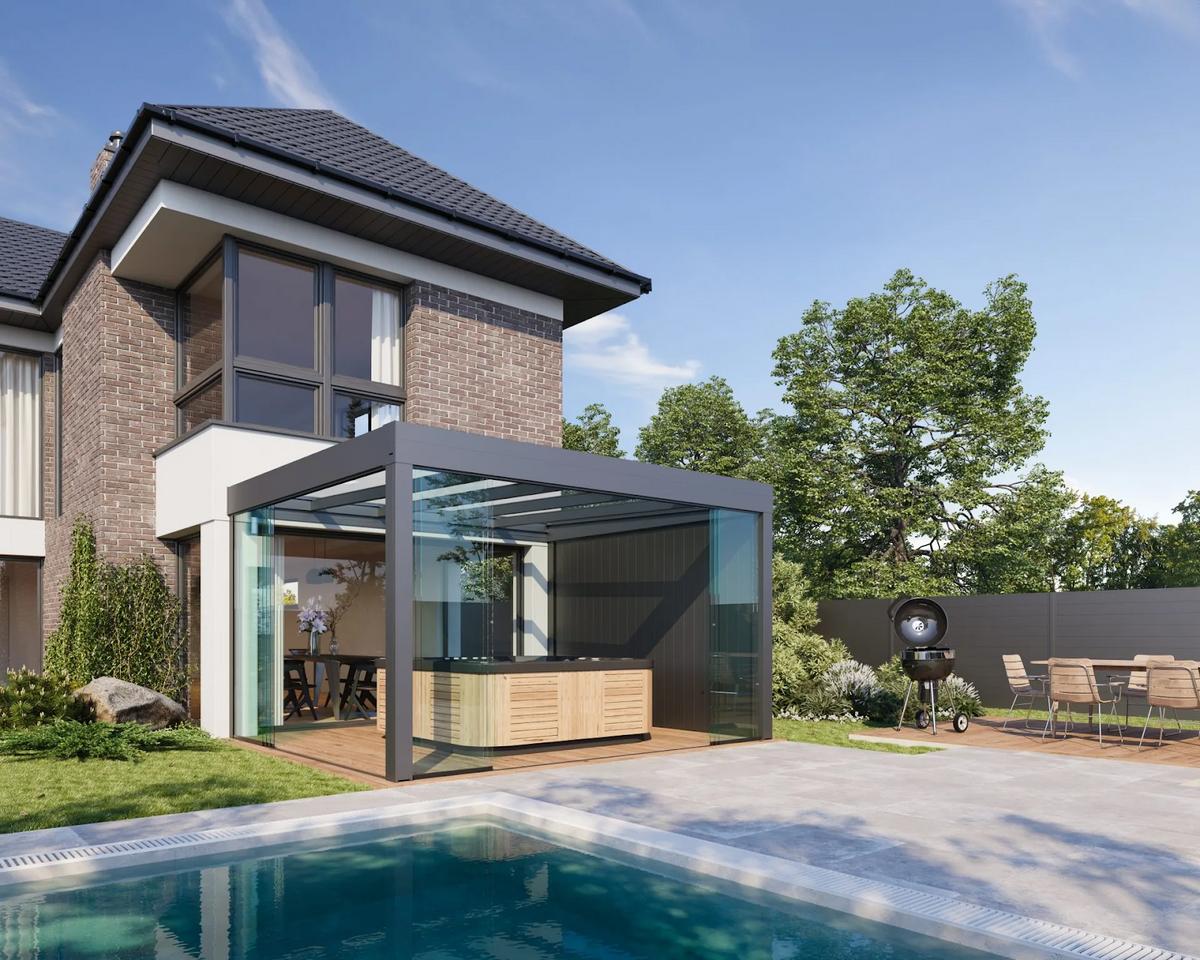 Mẫu nhà kính cường lực thông thoáng, kết nối hài hòa thiên nhiên