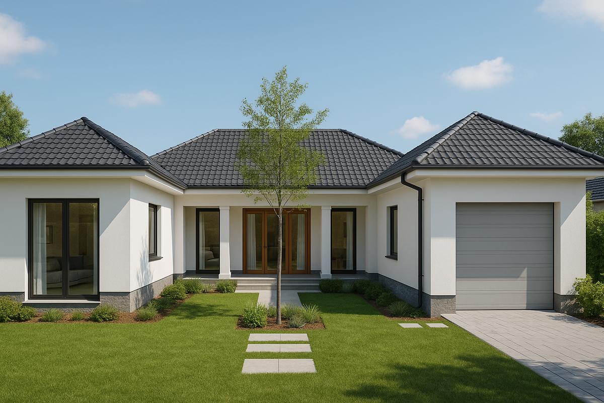 Mẫu nhà mái nhật 1 tầng diện tích 80 - 100m² phổ biến và tiện nghi