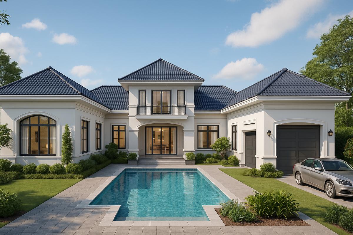 Mẫu nhà một tầng mái nhật tân cổ điển sang trọng, thanh lịch và đẳng cấp