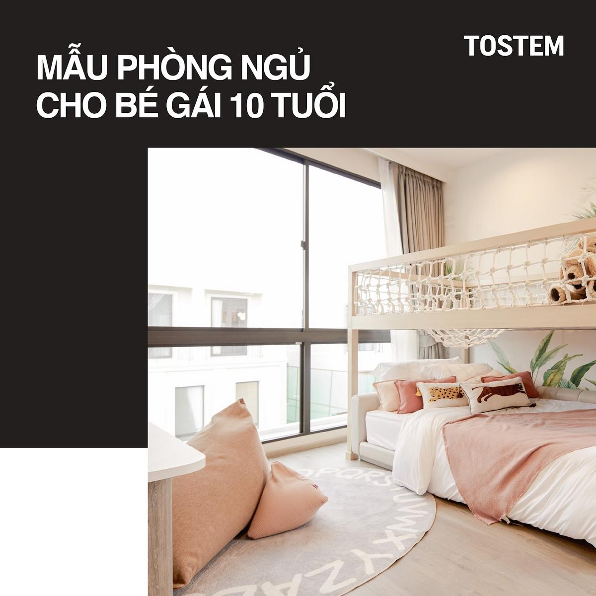 26 mẫu phòng ngủ cho bé gái 10 tuổi dễ thương, sáng tạo