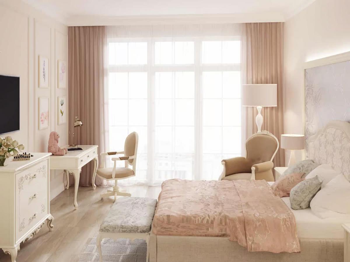 Mẫu phòng ngủ cho bé gái thể hiện sự nữ tính và chi tiết tinh tế