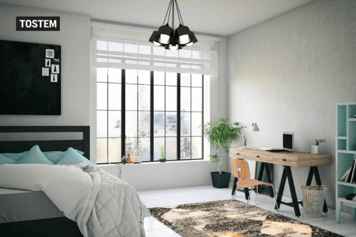 Modern, beautiful window model for bedrooms designed with window material types