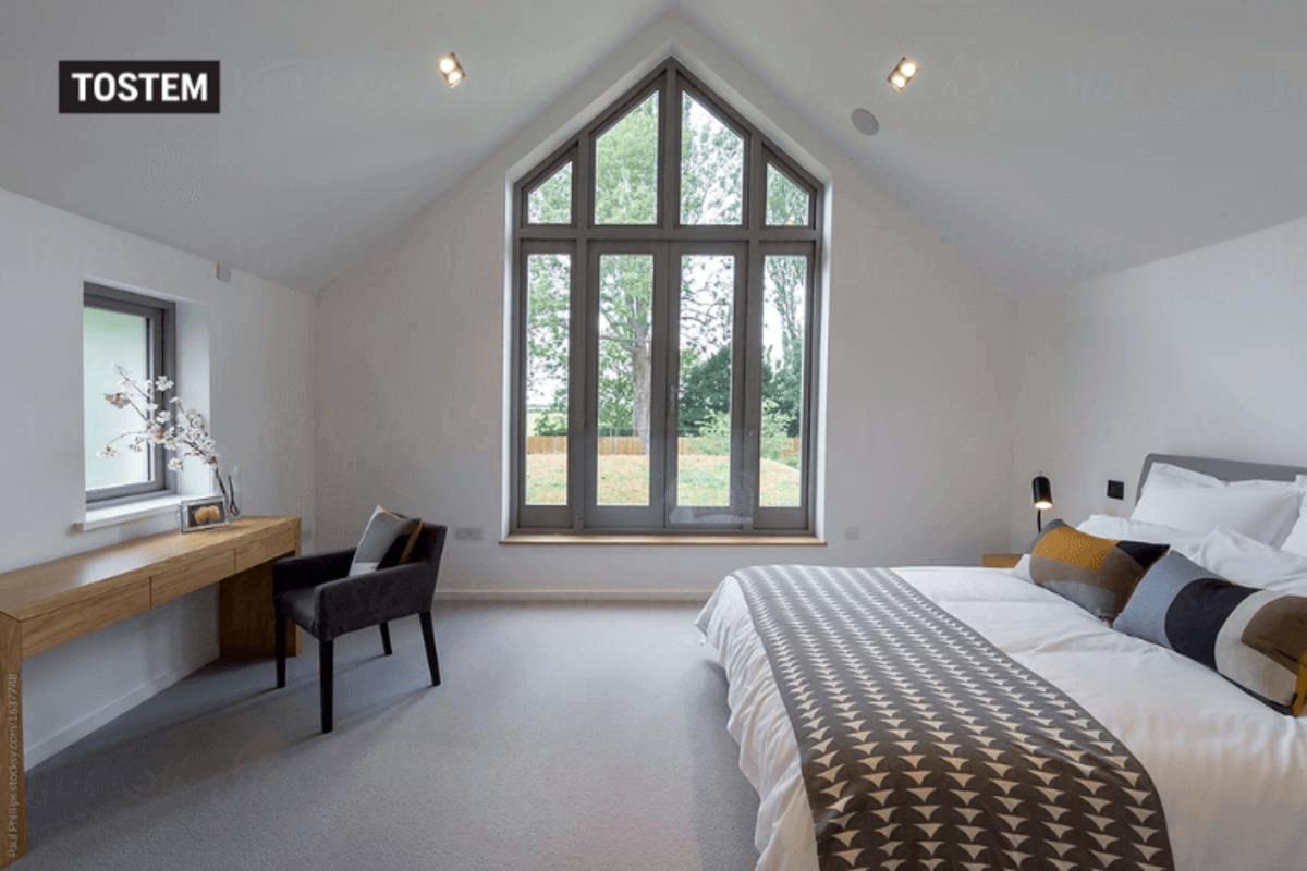 Modern window model for bedrooms crafted from window material types