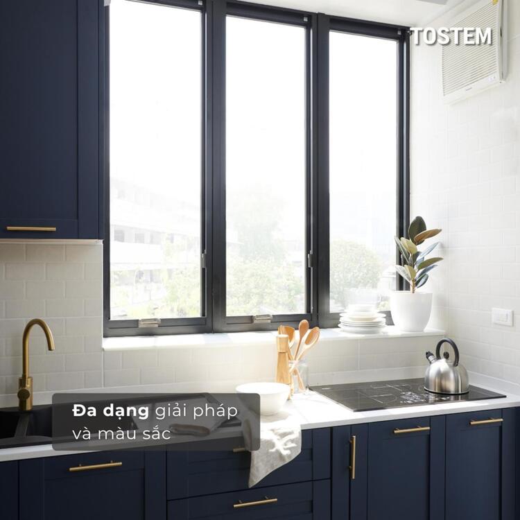 Cửa kính khung nhôm TOSTEM đẹp, tối ưu ánh sáng và thông gió