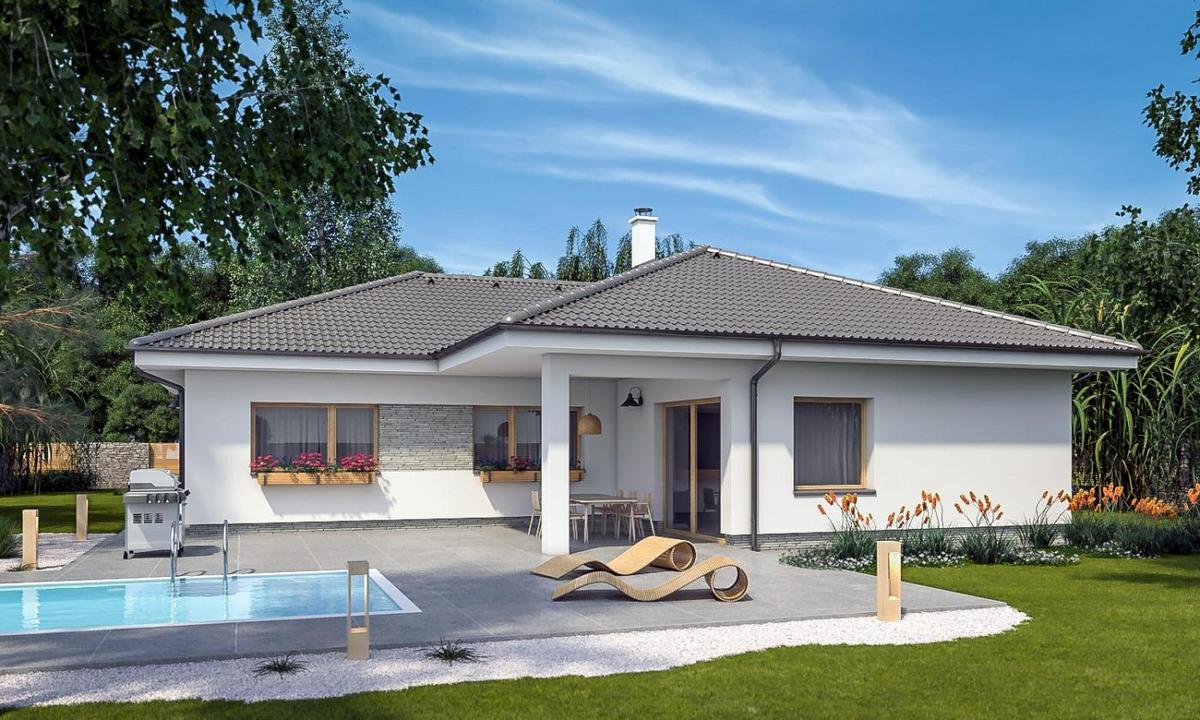 Nhà cấp 4 chữ l nông thôn mái Nhật tối ưu ánh sáng và thông gió tự nhiên