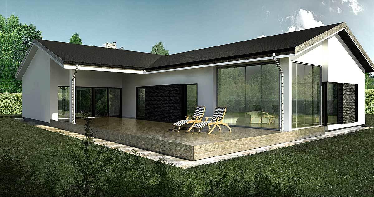 Nhà cấp 4 chữ l nông thôn tận dụng ánh sáng gió tự nhiên, nâng cao chất lượng sống