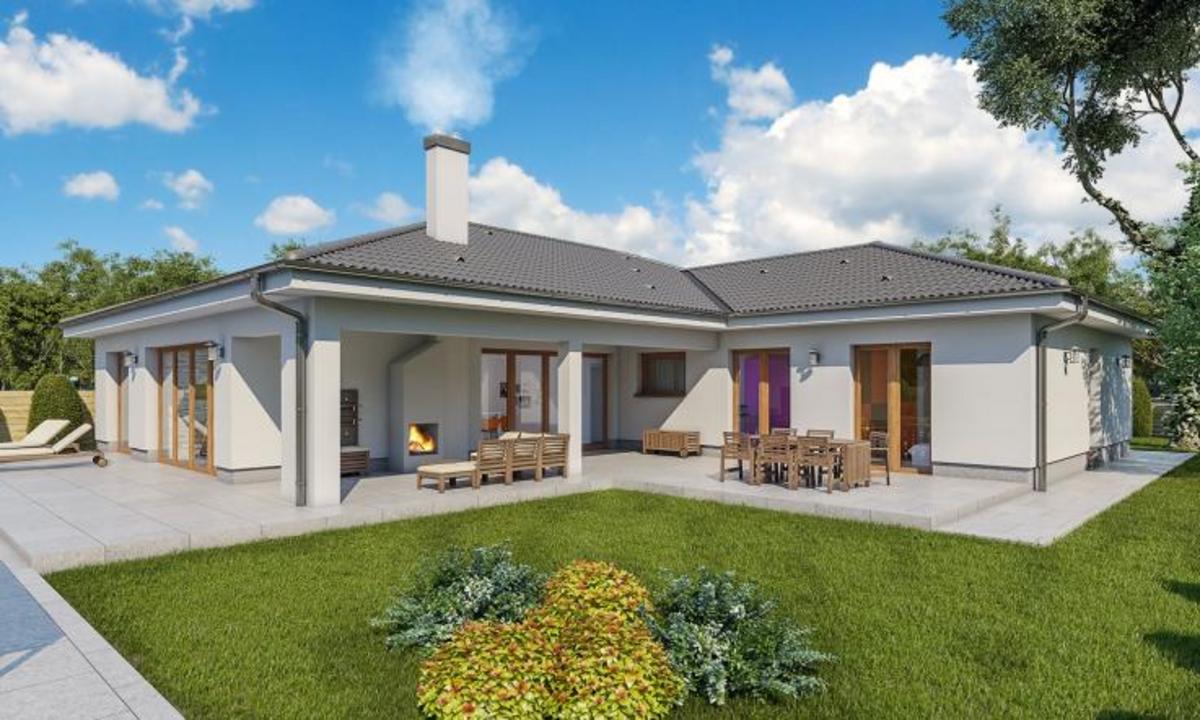 Nhà cấp 4 nông thôn chữ l mái Thái tạo không gian thông thoáng, sáng sủa