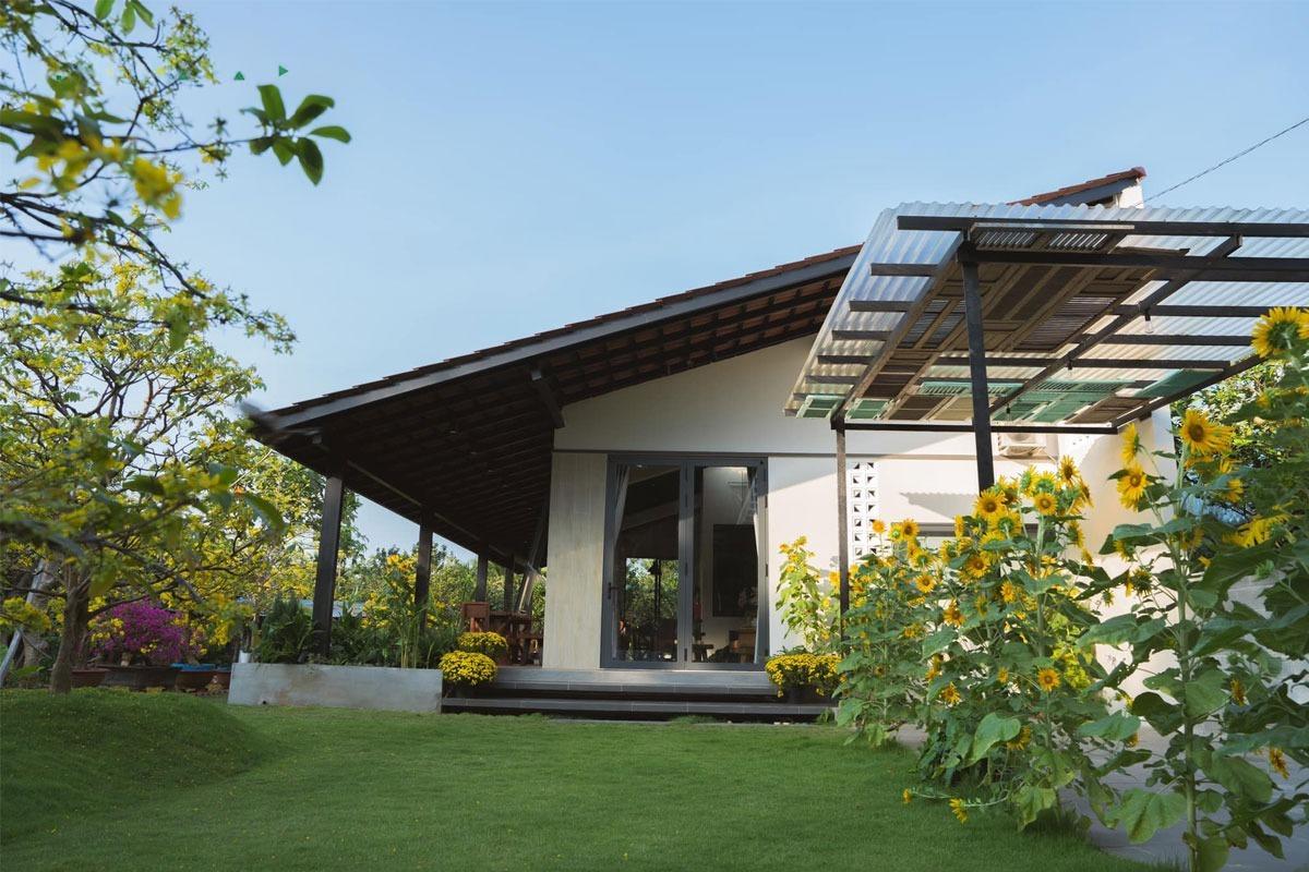 Nhà cấp 4 sân vườn nông thôn – thiết kế một tầng giản dị, xanh mát và thoáng đãng