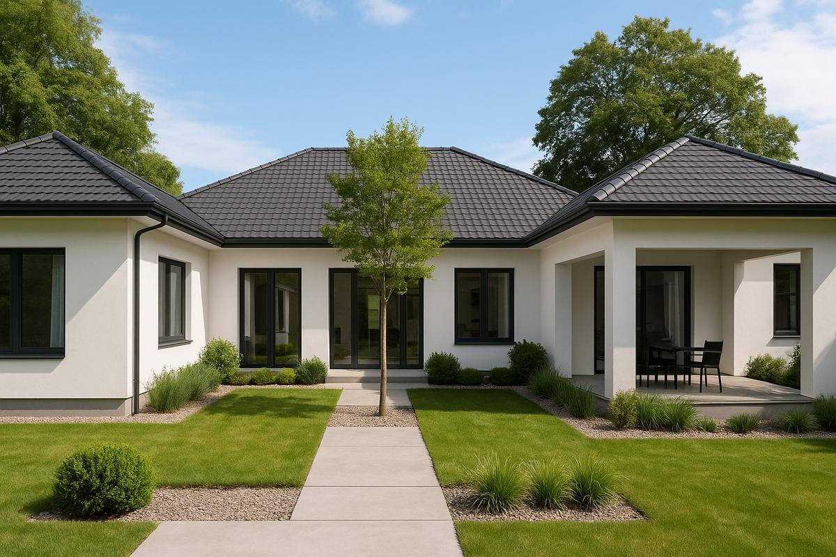 Nhà mái nhật 1 tầng có sân vườn rộng gần gũi, chan hòa thiên nhiên