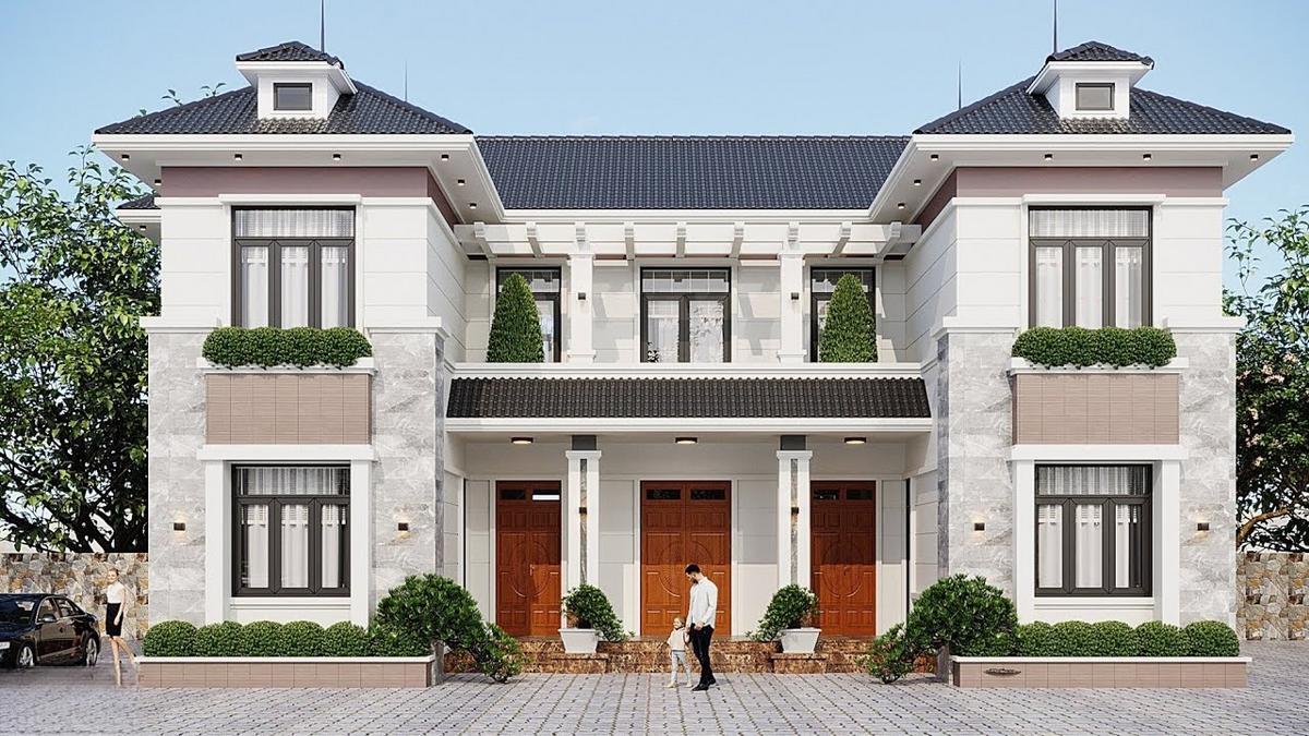 Nhà mái Nhật 2 tầng đơn giản chữ U hiện đại sang trọng và tiện nghi vượt trội