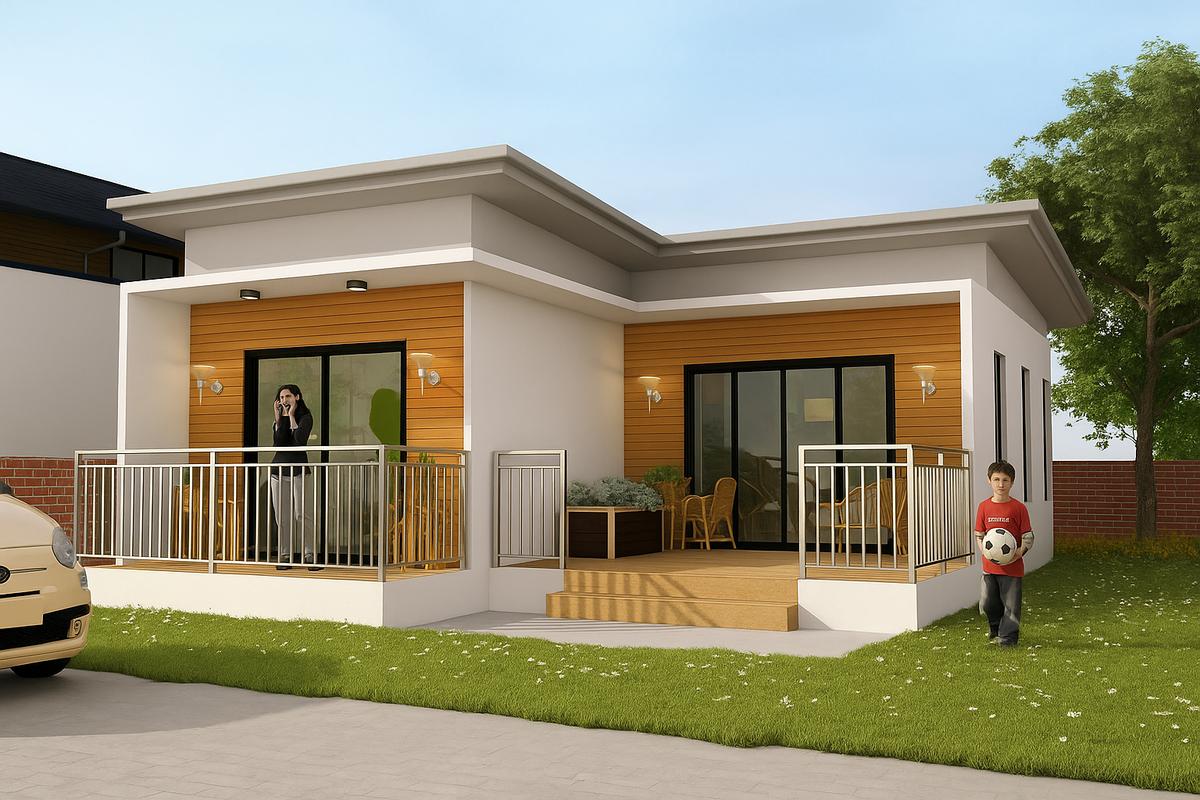Nông thôn xây nhà cấp 4 giá 70 triệu rất phù hợp với những gia đình nhỏ.
