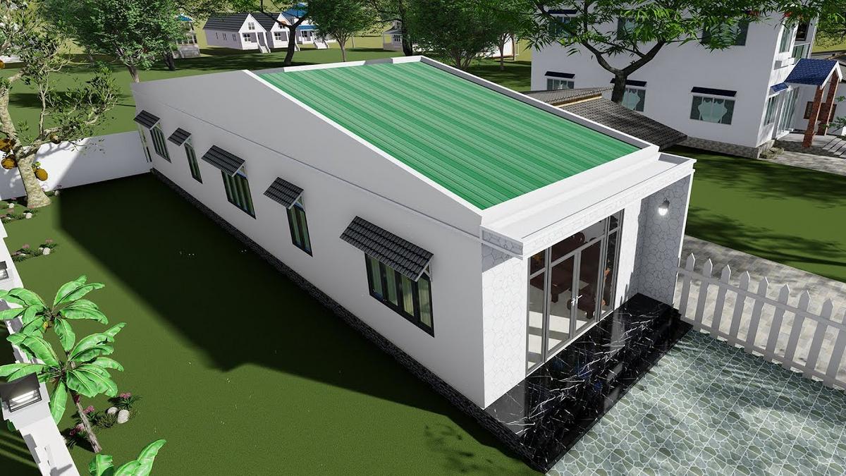 Nông thôn xây nhà cấp 4 giá 70 triệu với mái tôn lạnh tiết kiệm chi phí.