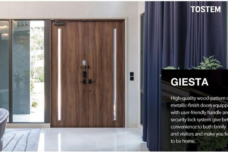 GIESTA - dòng cửa thép vân gỗ cao cấp mang lại vẻ đẹp sang trọng cho ngôi nhà phong cách Indochine