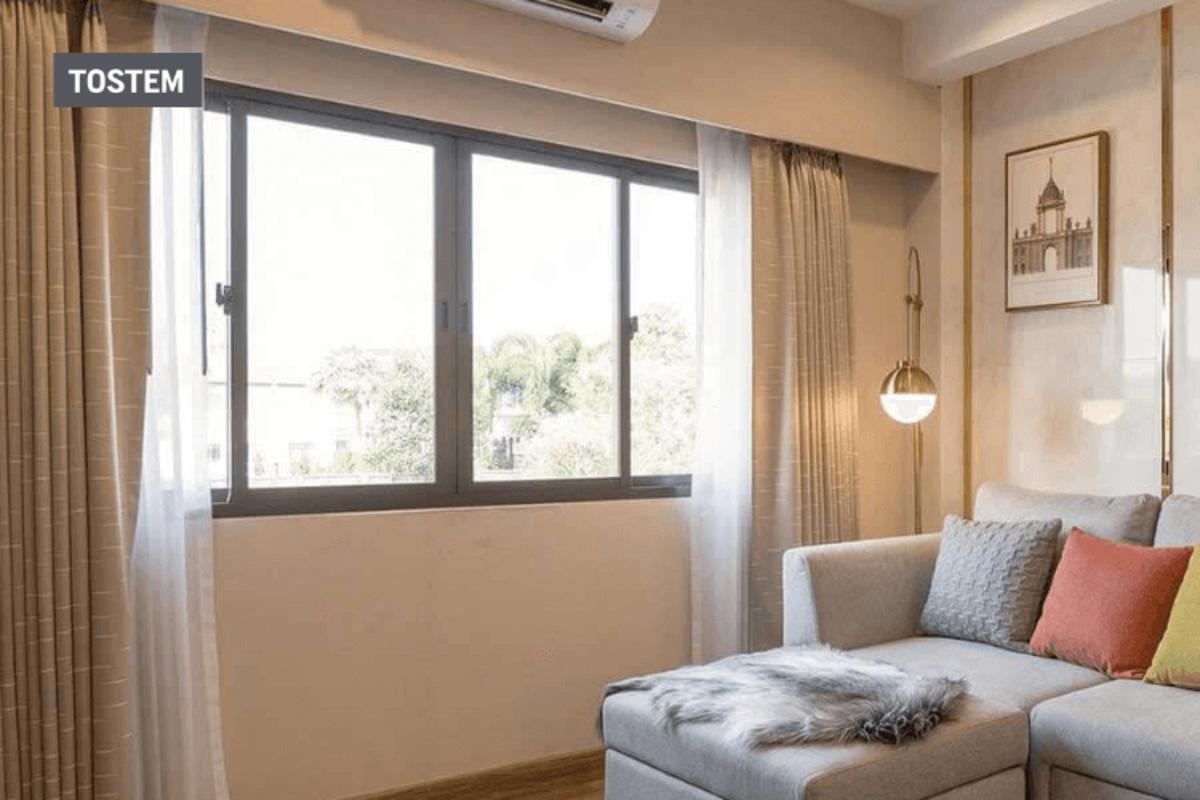 Premium TOSTEM 4-panel sliding aluminum-glass window crafted from window material types