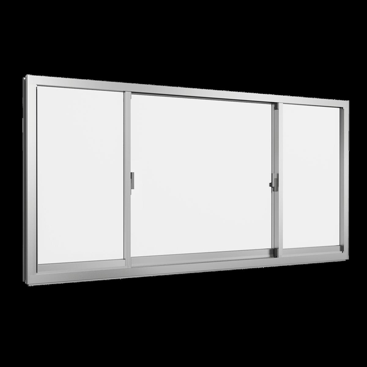 Stylish 3-panel aluminium windows sliding with SFS 2-track design.