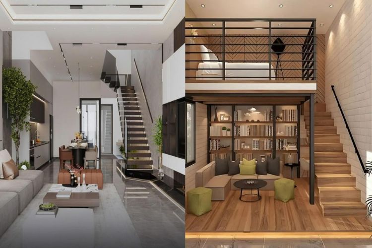 Tầng trệt và gác lửng có sự khác nhau rõ rệt