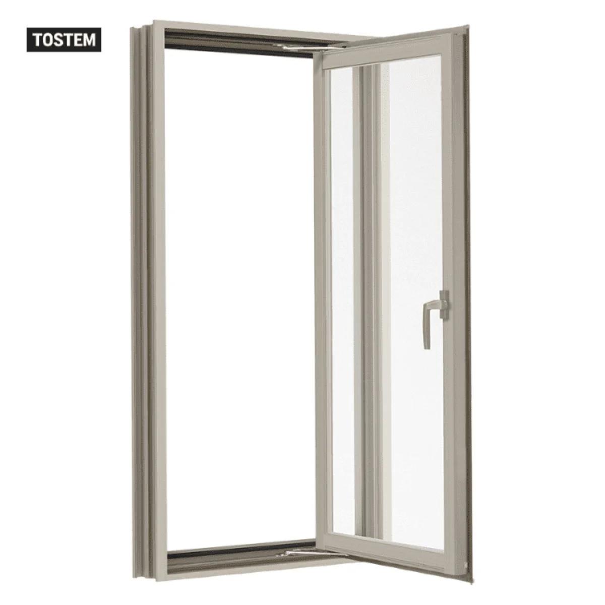 TOSTEM aluminium casement window with single-lock NS system at modern ceramics vile parle